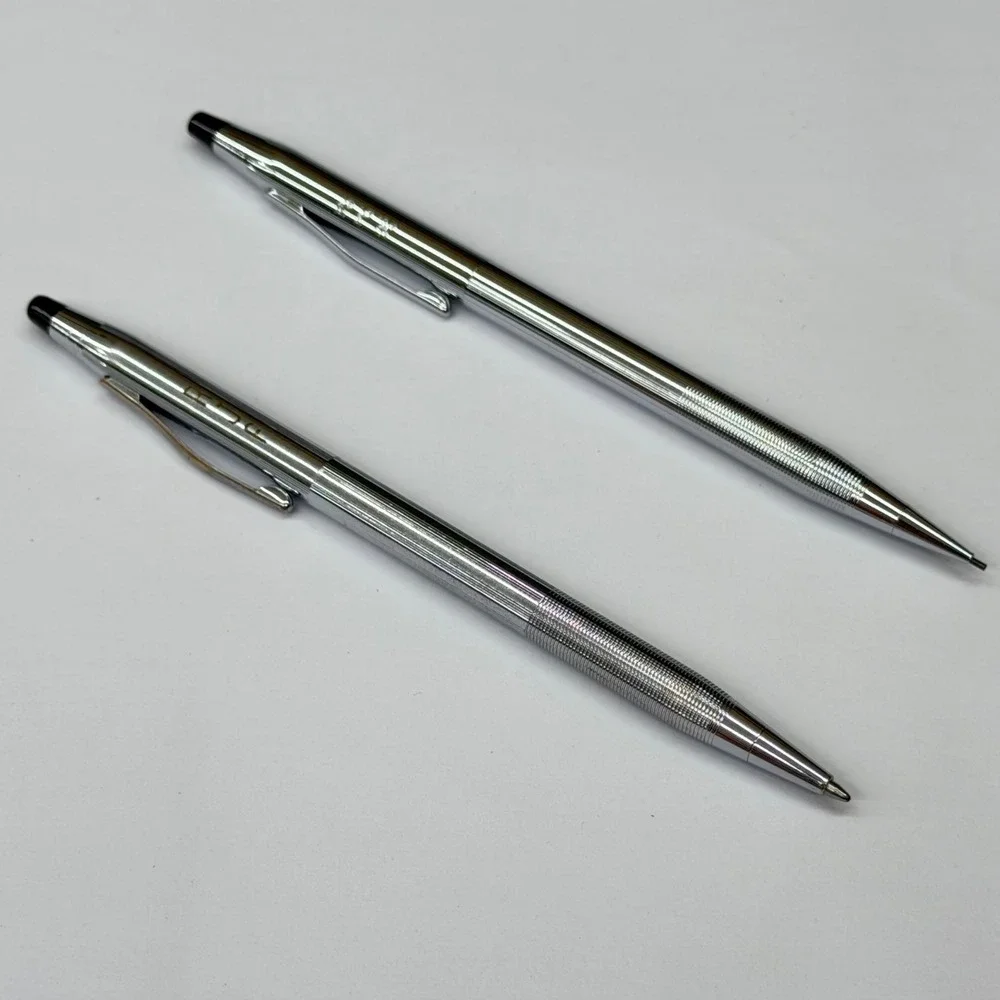 Vintage Cross Century Lustrous Chrome Ballpoint‎ Pen and Pencil Set RJF USA